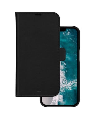 Custodia per iPhone 14 Plus 2 in 1 modello Stockholm pelle portacarte