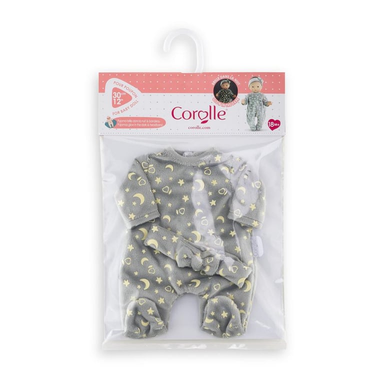 Vêtement pour poupon 30 cm : Pyjama brille dans la & bandeau Corolle - vue 2