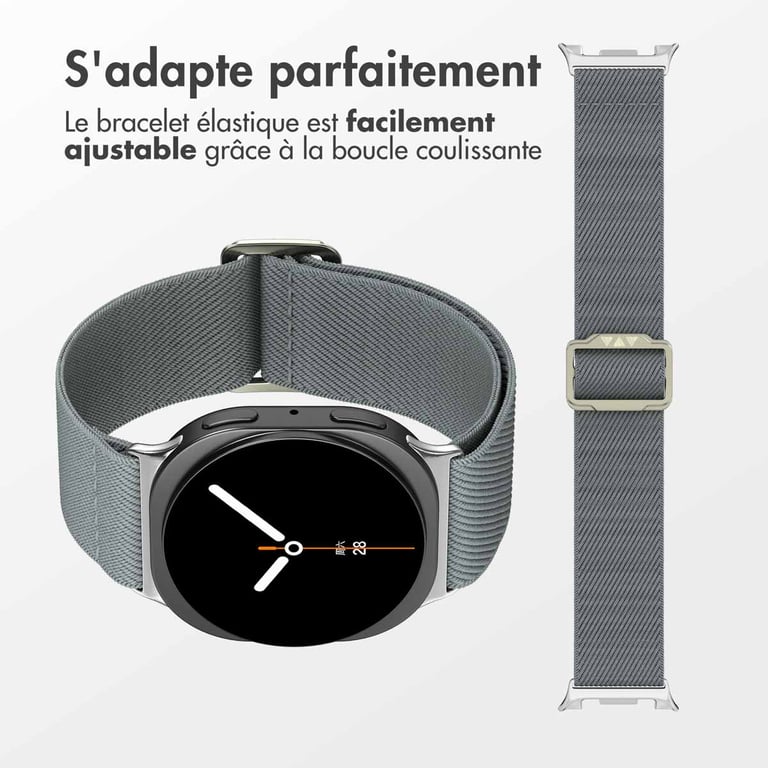 Bracelet Samsung Galaxy Watch 8 46mm Nylon élastique - vue 5
