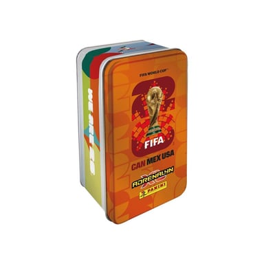 Boîte métal Panini FIFA World Cup 2026 Adrenalyn XL 8 pochettes 64 cartes Multicolore - Neuf