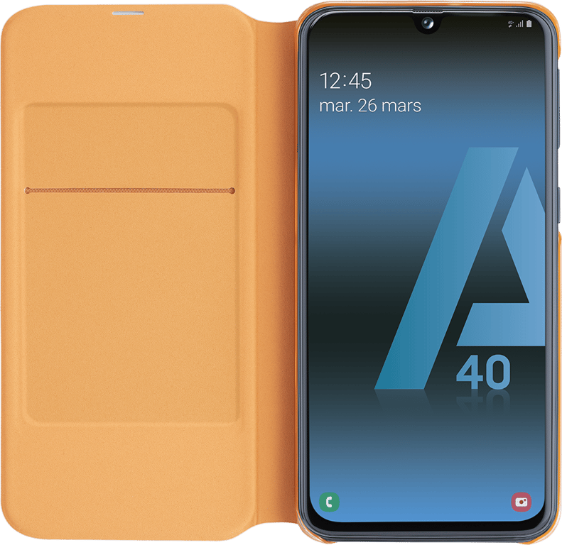 Etui folio Samsung blanc pour Galaxy A40 A405