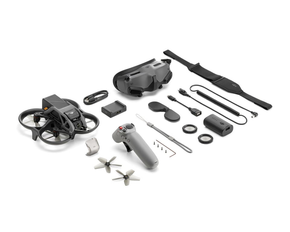 DJI Avata Pro-View Combo 4 rotors Quadcoptère 48 MP 3840 x 2160 pixels 2420 mAh Noir, Gris - Neuf