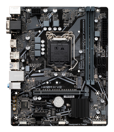 GIGABYTE H410M H V2 carte mère Intel H410 LGA 1200 Socket H5 micro ATX Neuf - vue 3