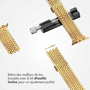 Selencia Bracelet dragon en acier pour Apple Watch | 38/40/41/42 mm - Doré