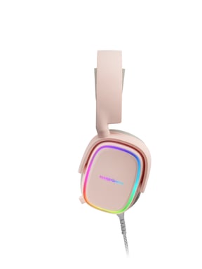 Mars Gaming MHAX Rosa, Auriculares Gaming RGB, Micrófono Extraíble, HiFi, Compatibilidad Multiplataforma