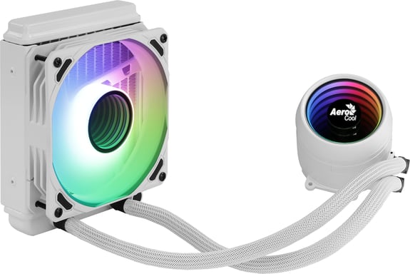 Aerocool MIRAGEL120W Refrigeración Líquida CPU Ventilador 12cm ARGB TDP 200W Blanco