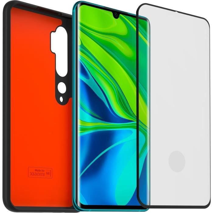 Pack Coque et Verre trempé pour Xiaomi Mi Note 10 + Assurance casse durant 12 mois