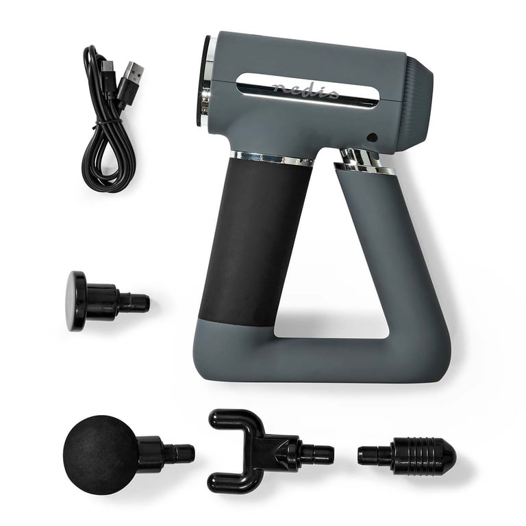 Nedis Pistolet de Massage Sportif Rechargeable 6 Vitesses Arrêt Automatique Neuf - vue 2