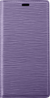 Diarycase 2.0 Funda tipo almeja de piel auténtica con soporte magnético para Apple iPhone 12/12 Pro, Violeta lila