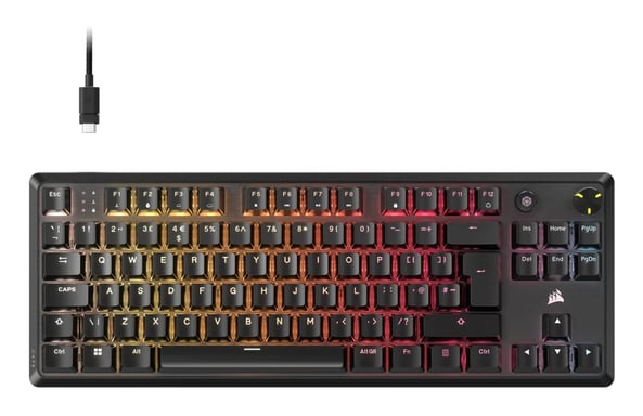 Corsair K70 CORE TKL teclado Juego USB QWERTY Inglés del Reino Unido Negro