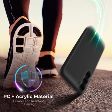 Moozy VentiGuard Coque de téléphone pour Samsung Galaxy S23, Housse respirante pour Samsung Galaxy S23 avec motif perforé pour la circulation de l'air, Coque pour Samsung 23, Noir