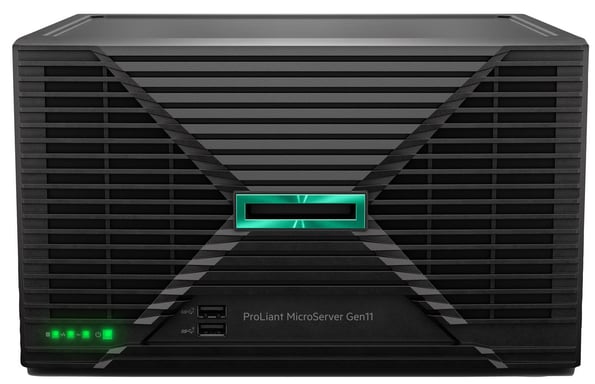 HPE ProLiant MicroServer Gen11 Intel E-2414 Quad-Core (2.60GHz 12MB) 16GB (1 x 16GB) 4 x Non-Hot Plug 3.5in Intel VROC RAID 180W