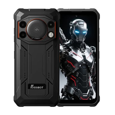 FOSSiBOT F110 Pro 5G, smartphone robuste, 20 Go de RAM + 128 Go de ROM, écran HD+ de 6,745 pouces, batterie 10000 mAh, appareil photo AI 50 MP - Orange