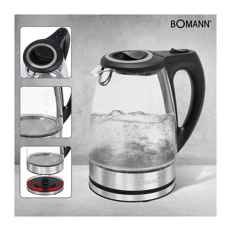 Bouilloire électrique en verre Bomann WKS 6032 G CB - vue 3