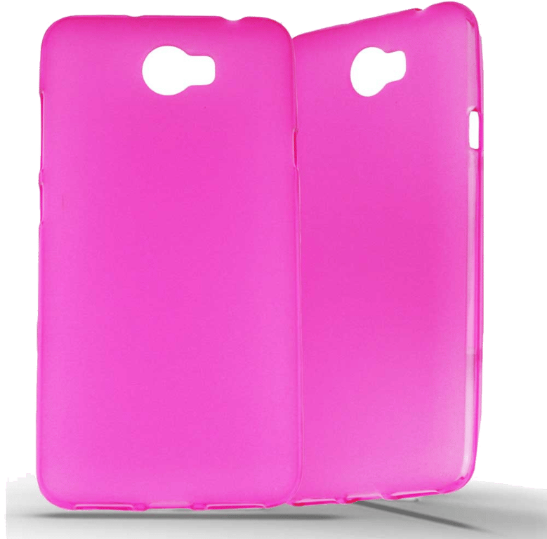Coque silicone unie compatible Givré Rose Huawei Y5 II
