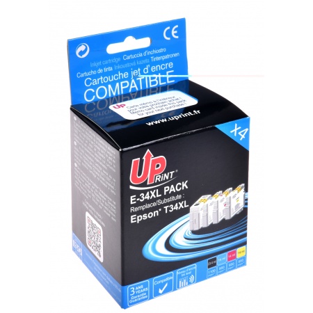 Pack UPrint compatible EPSON 34XL 4 cartouches Neuf