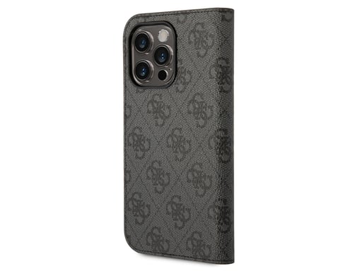 Guess Funda Folio para iPhone 14 Pro Printed 4G Trendy Negro