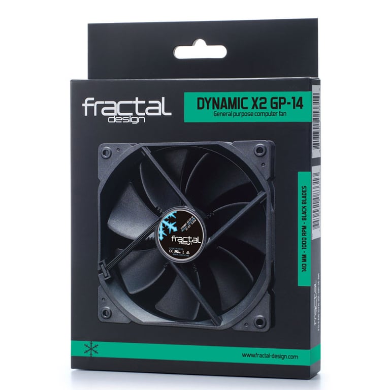 Fractal Design FD FAN DYN X2 GP14 BK système de refroidissement d'ordinateur Boitier PC Ventilateur 14 cm Neuf - vue 2