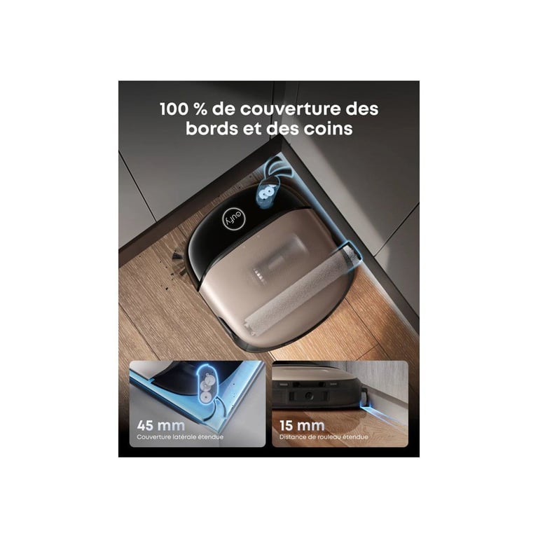 Robot Aspirateur Laveur EUFY Omni S2 Aspiration 30000Pa station multifonction collecteur auto - vue 5