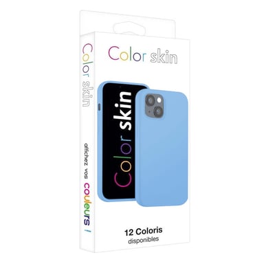Coque pour iPhone 15 Édition Color Skin en TPU avec Intérieur Doux Bleu clair