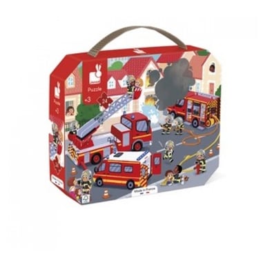 Puzzle de 24 piezas de bomberos - Aventura épica para niños