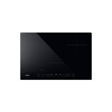 Table de cuisson à induction encastrable 4 feux Whirlpool WL S2177 CPNE 77 cm Noir - Neuf