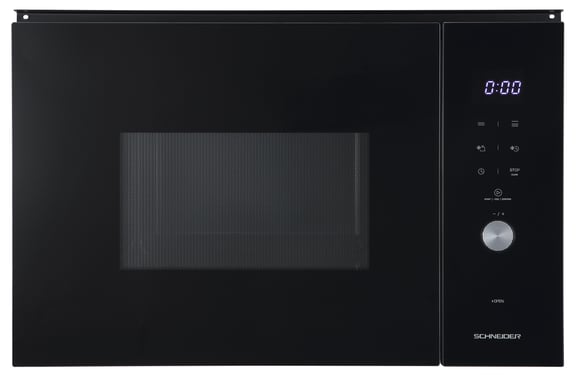 Schneider SCMW2538GB - Four Micro-ondes gril 38 cm encastrable 25L Noir