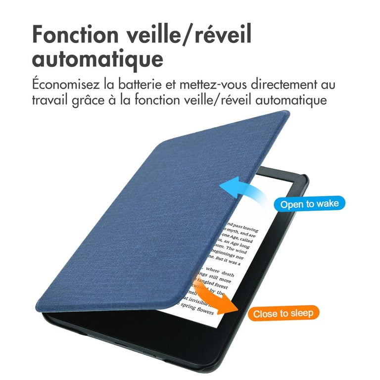 imoshion Étui de liseuse portefeuille Canvas Sleepcover pour Amazon Kindle 2024 / Amazon Kindle 2022 11th gen Neuf - vue 5