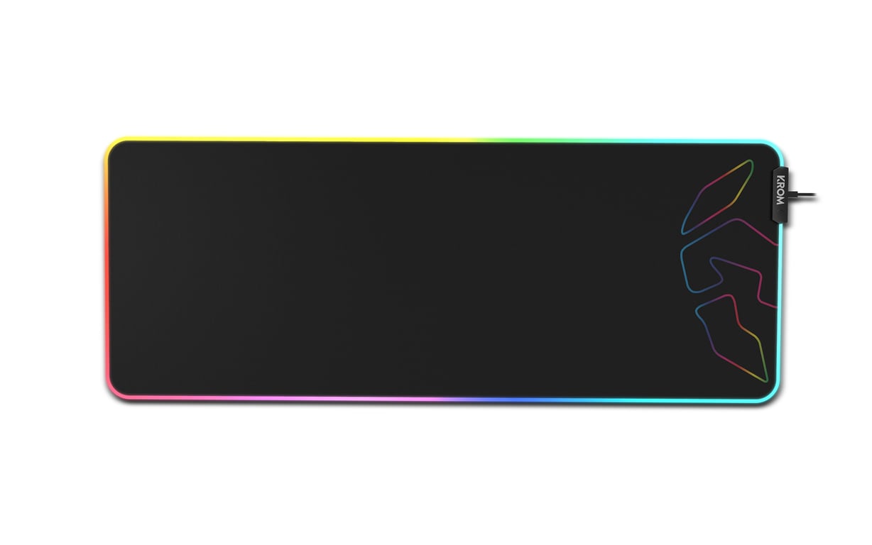 Krom Knout XL RGB Tapis de souris de jeu Noir