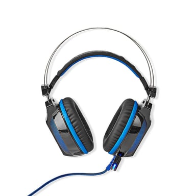Nedis GHST500BK écouteur/casque Avec fil Arceau Jouer USB Type-A Noir, Bleu