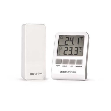 Termometro interno/esterno digitale SCS SENTINEL HCN0062 LCD senza fili 433 MHz Bianco