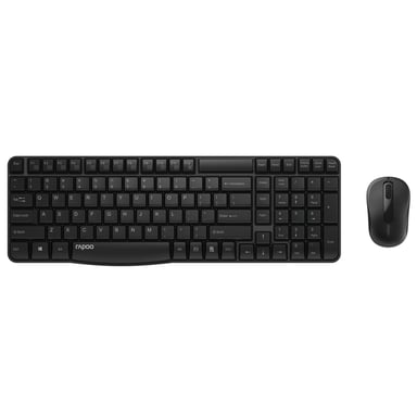X 1800s'' Kit de teclado + ratón inalámbricos Negro