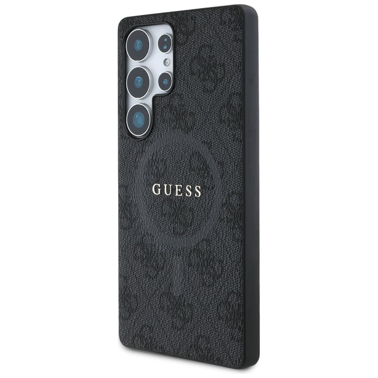 Guess Étui Leather 4G Colored Ring Classic Logo MagSafe pour Samsung Galaxy S25 Ultra