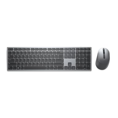 DELL KM7321W teclado Ratón incluido Oficina RF Wireless + Bluetooth AZERTY Belga Gris, Titanio