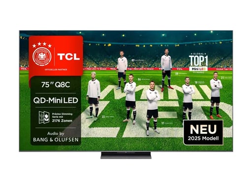 TCL 75Q8C TV 190,5 cm (75'') 4K Ultra HD Smart TV Wifi Noir 4500 cd/m²
