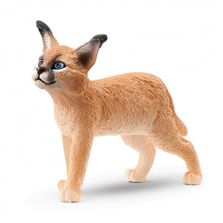 Figurine Jeune Caracal Adorable avec Pelage Sable Neuf
