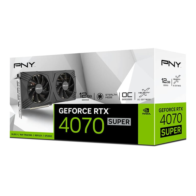 PNY RTX 4070 Super LED OC Neuf - vue 3