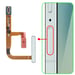 Samsung Lector de huellas dactilares original para Galaxy Z Flip7 Service Pack con cable flexible Verde Pálido