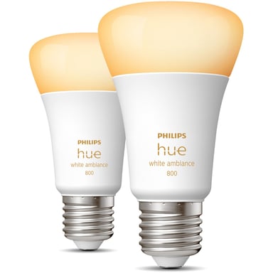 Philips Huewa Lampadina intelligente 6W A60 E27 2P Eur Luce bianca (confezione da 2)