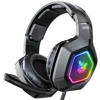 K10 Casque Gaming Sans Fil RGB Micro Haute Sensibilité - Noir