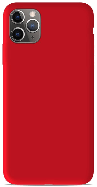 Coque silicone unie compatible Mat Rouge Apple iPhone 11 Pro Max