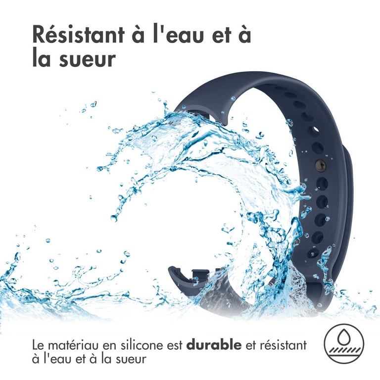 imoshion Bracelet sport en silicone pour Xiaomi Smart Band 8 / 9 - Bleu foncé - Neuf