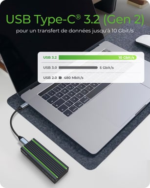 ICY BOX IB-1824ML-C31 Enceinte ssd Noir M.2