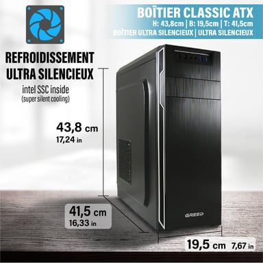 Multimedia 7 - Office PC / Ordinateur de bureau - Intel Core i7 6700 - Home Office Tour Computer avec 16 GO DDR4 RAM - 4,0 GHz - 240 GO SSD + 1 To HDD - DVD+RW - USB 3.1 - WiFi - incl. Windows 11 Pro