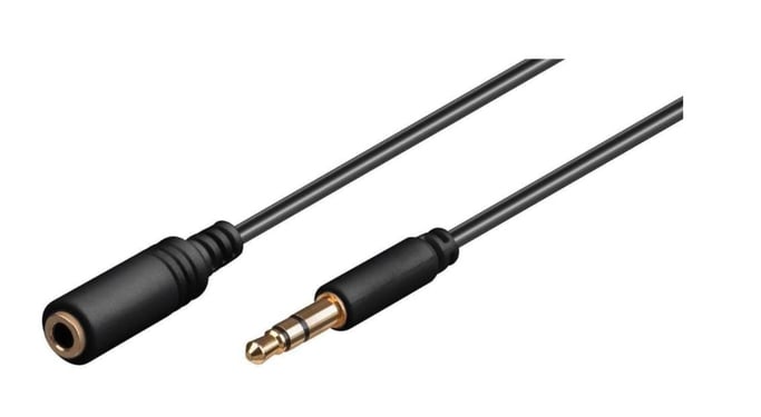 Microconnect AUDLG1G câble audio 1 m 3,5mm Noir