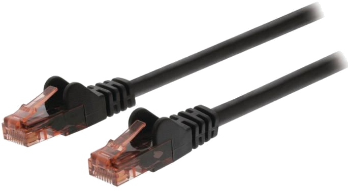 NEDIS Cat 6 UTP Network Cable - RJ45 Male - RJ45 Male - 0.5 m - Noir