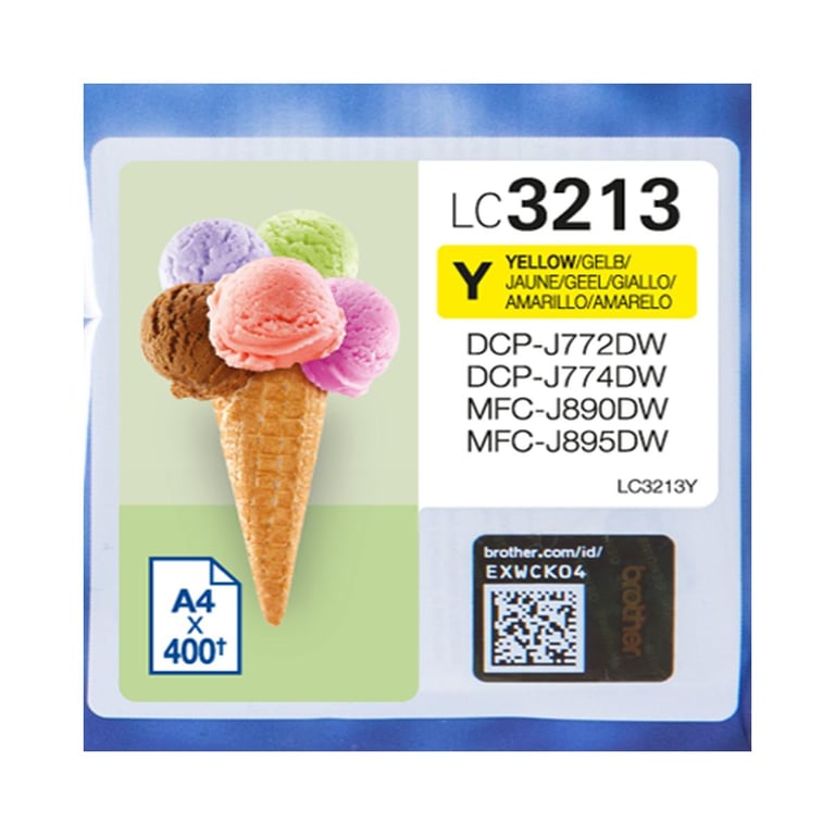 Cartouche dencre originale Brother LC3213Y Jaune Jet dencre Pack de 1 Jusquà 400 pages ISOIEC 24711 - vue 3
