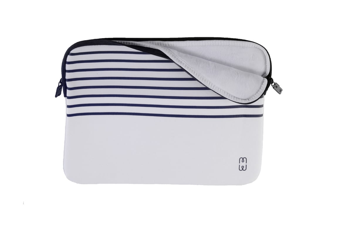 Housse pour MacBook 13 pouces à Mémoire de Forme Marinière Anti rayures / Neuf