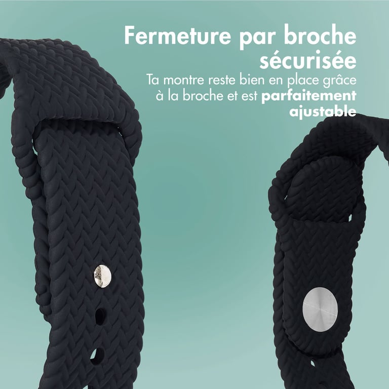 imoshion Bracelet en silicone tressé pour 'Apple Watch Series 1 à 9 / SE 384041 mm | Series 10 42 mm Neuf - vue 8