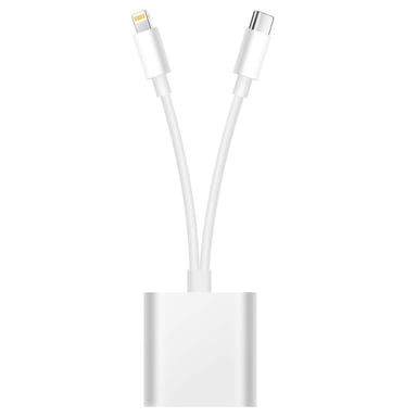 Lecteur Carte SD / Micro-SD vers USB-C / Lightning 480Mbps Blanc
